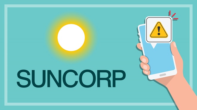 suncorp_logo_and_scam_alert_on_smartphone